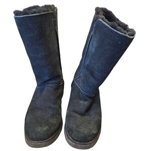 Koolaburra By UGG Fur Lined Black Short Boots Womens